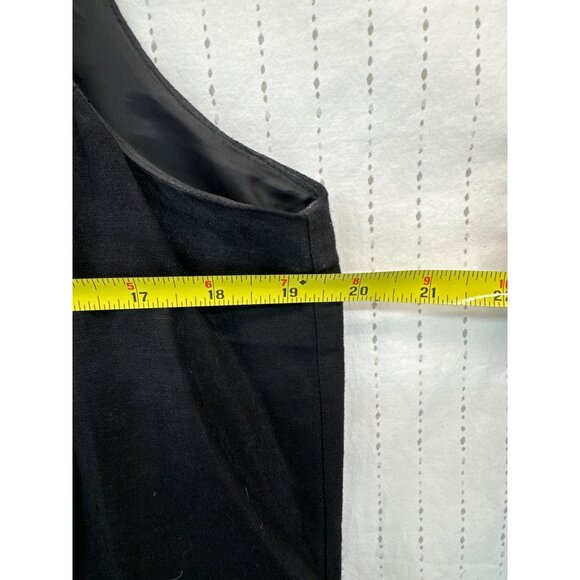 Vtg Positive Attitude Sheath Dress Sz 14 Midi Linen Lined Side-Split Lagenlook - Picture 7 of 10